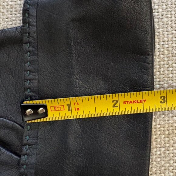 LEATHER Hand-Stitch Made in ITALY Paloma PALOMA PICASSO Gloves w/LEATHER CUFFS - Picture 9 of 16